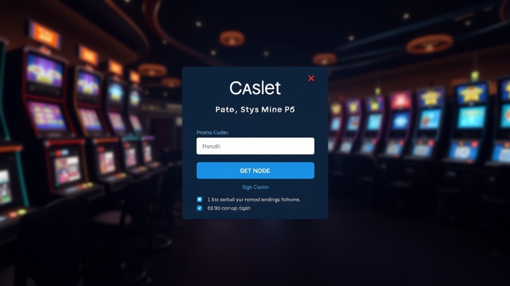 Player entering a promo code on a casino signup screen